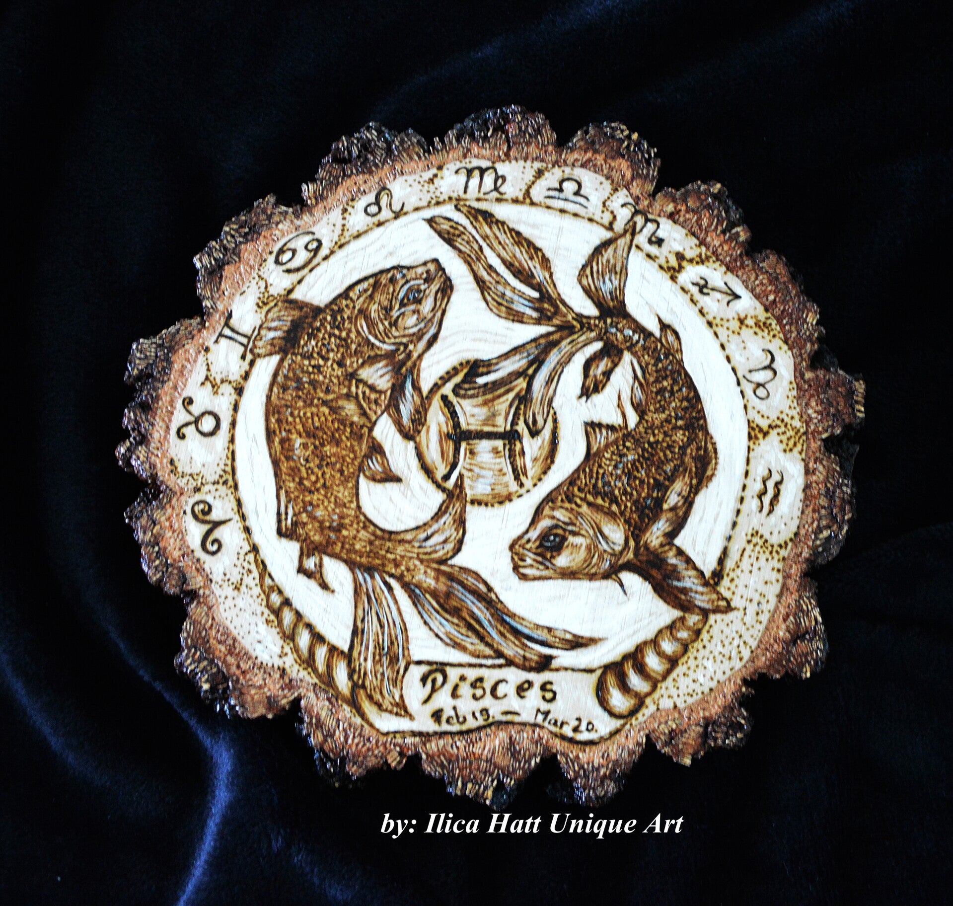 Fische Sternzeichen Deko  Scheibe