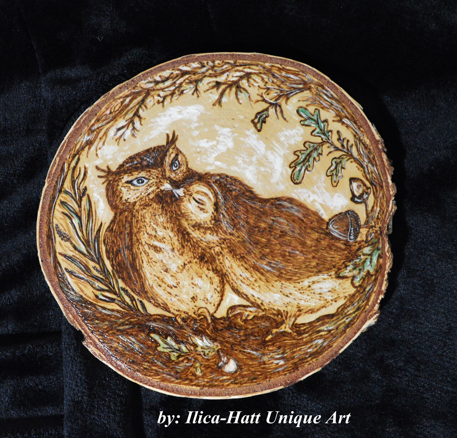 Liebe -Birke Scheibe