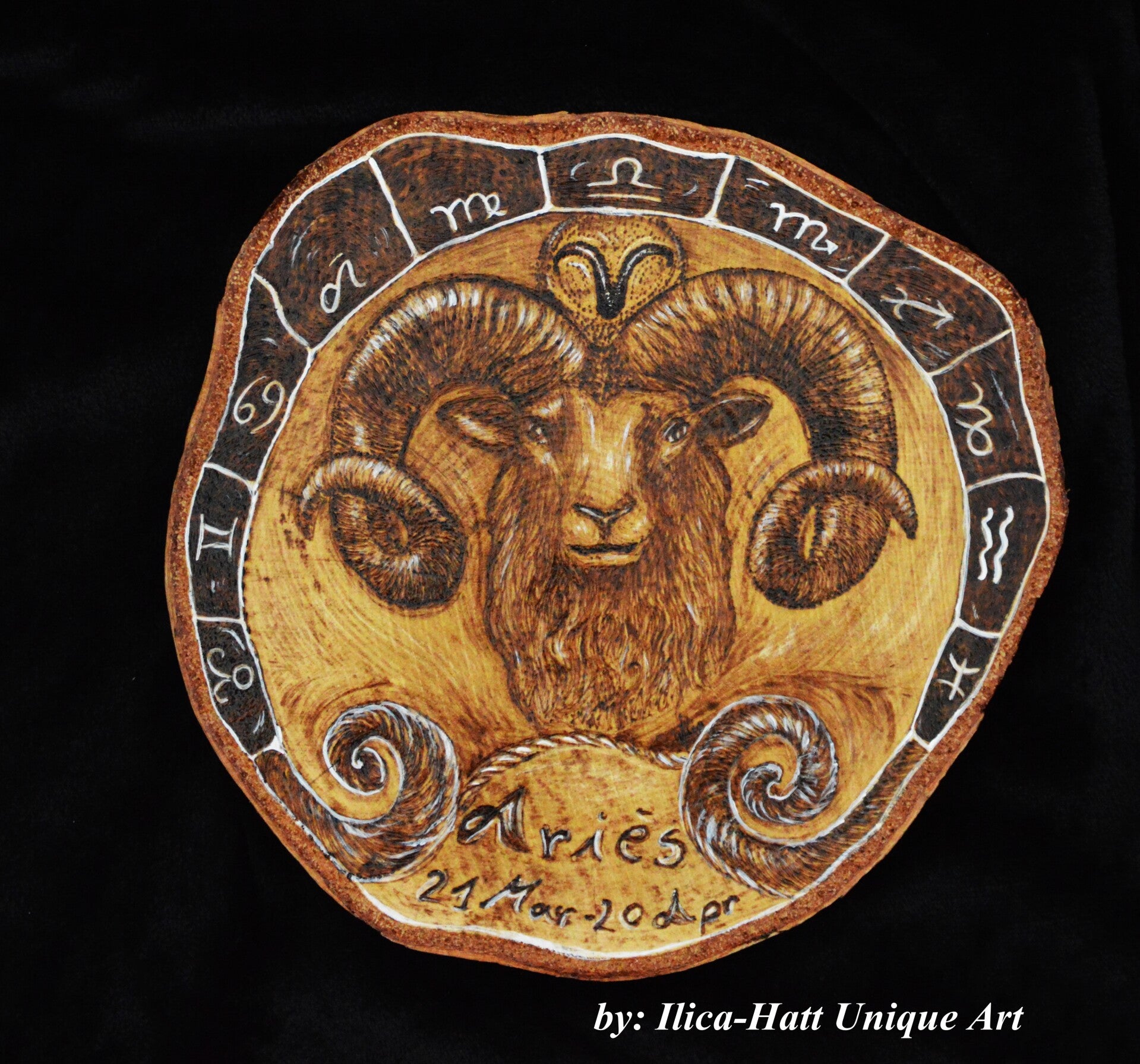 Widder  Sternzeichen Deko  Scheibe