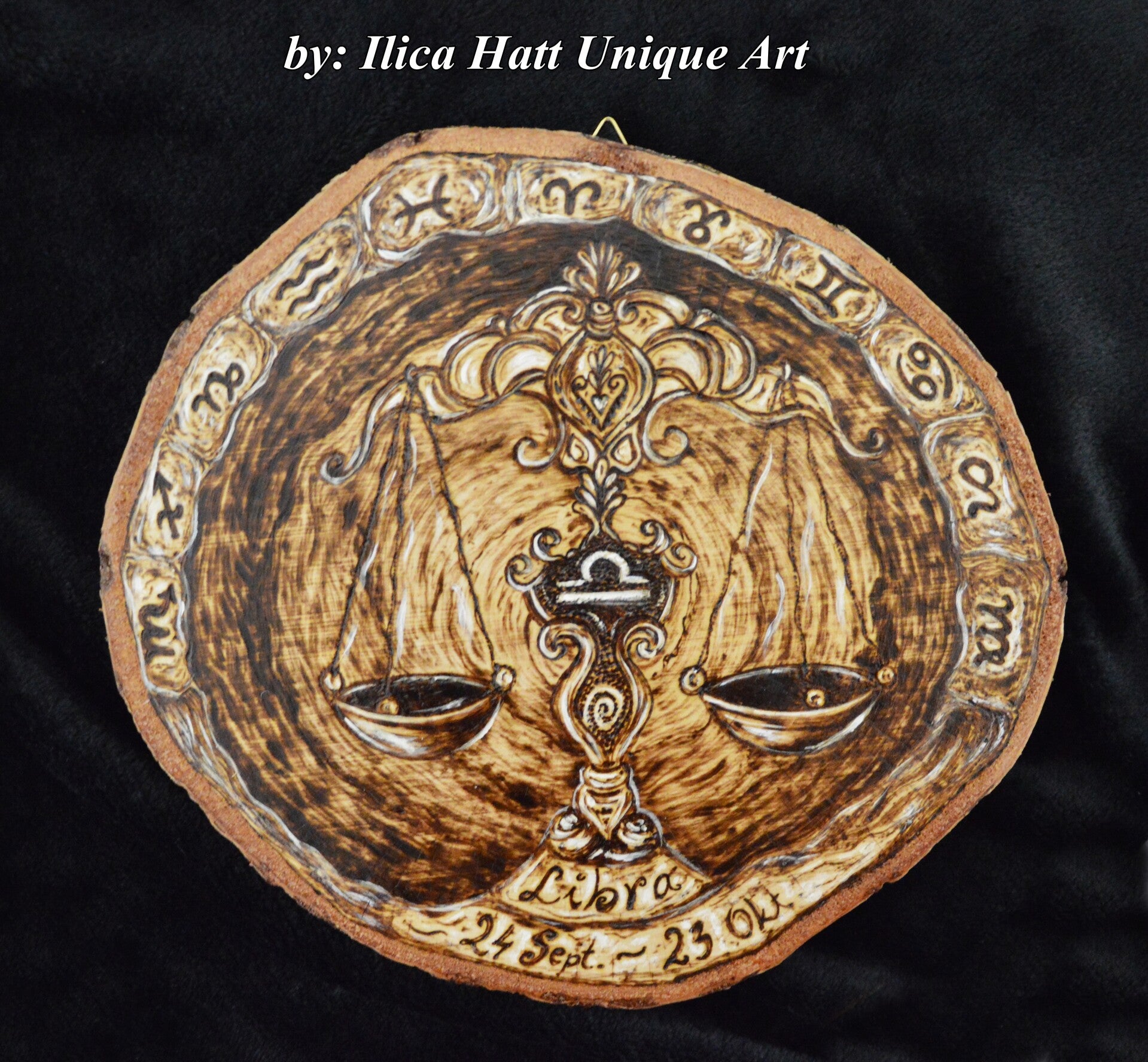 Wagen Sternzeichen Deko  Scheibe