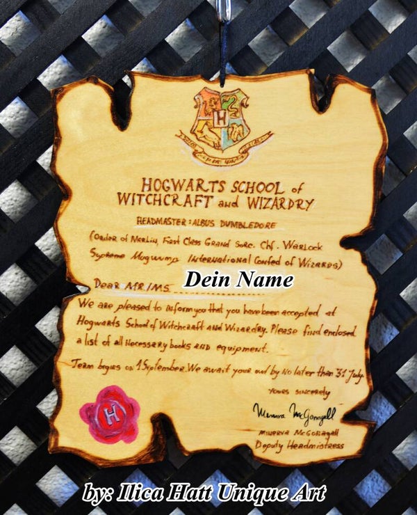 Personalisierbar Hogwarts Einladung