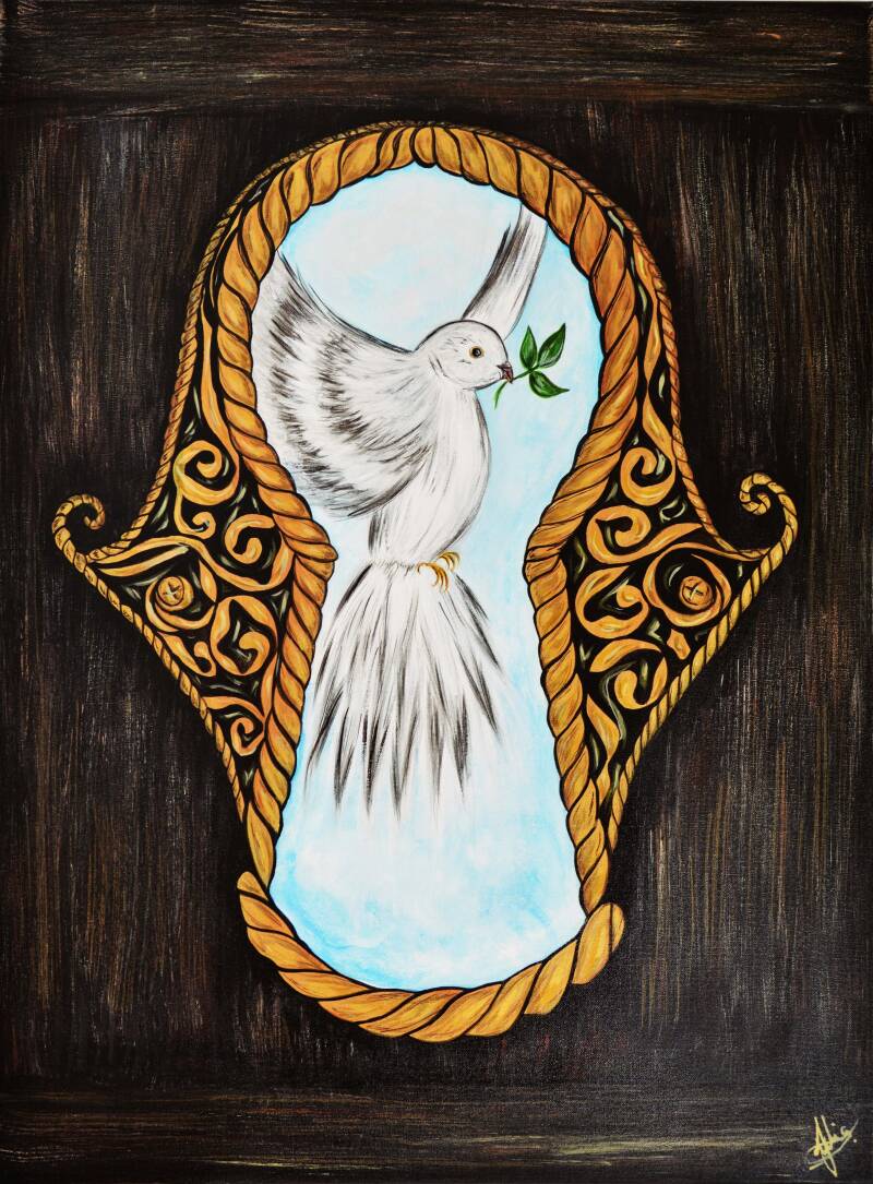 The Key Leinwand: 80 cm x 60 cm x 1,80 cm,  Acryl