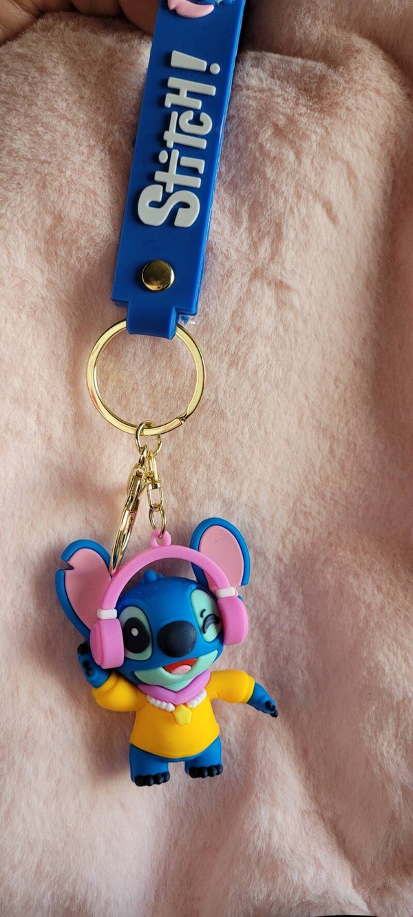 Stitch sleutelhanger met koptelefoon