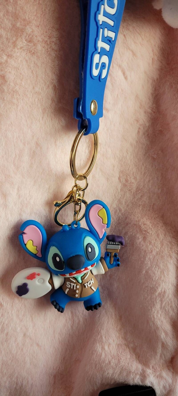 Stitch aan het schilderen sleutelhanger
