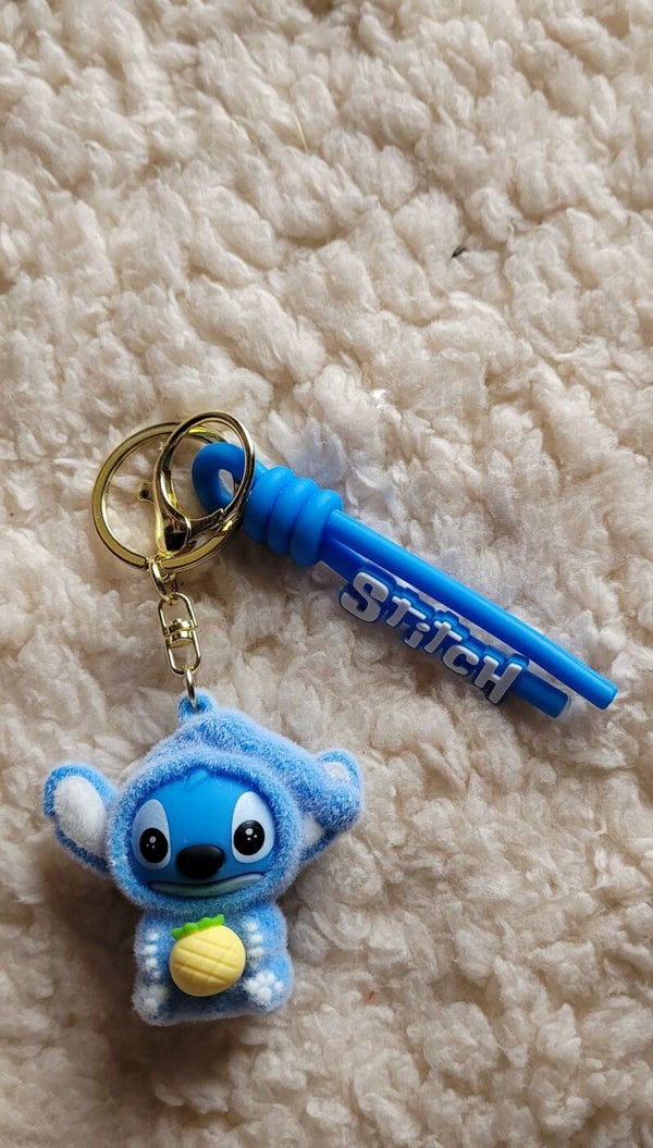 Stitch fluffy sleutelhanger