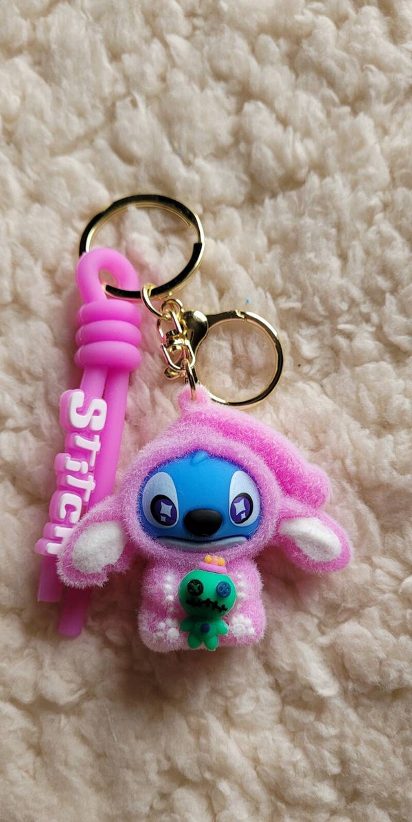 Stitch fluffy sleutelhanger