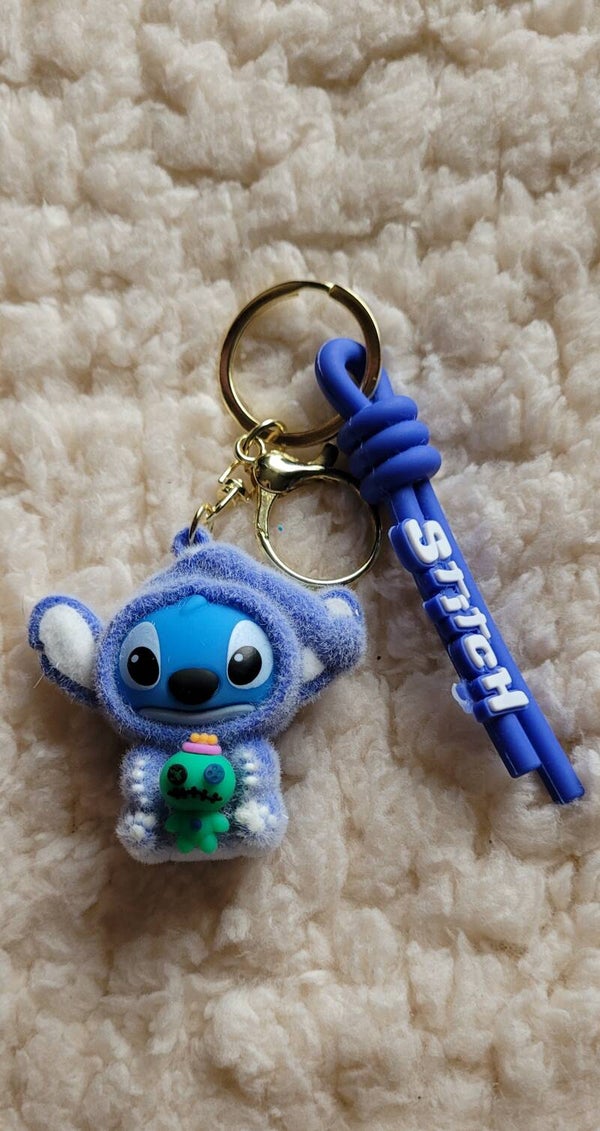 Stitch fluffy sleutelhanger