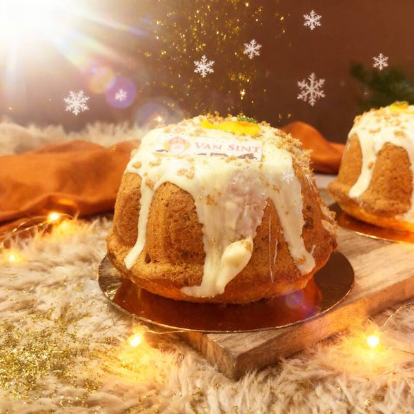 Sinterklaas Bitterkoekjes Cake met Witte Chocolade