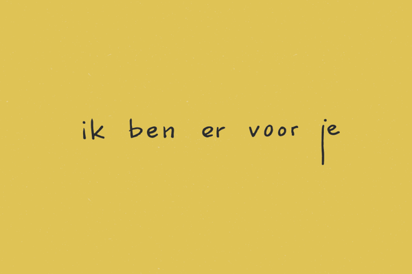 Kaart Ik ben er voor je