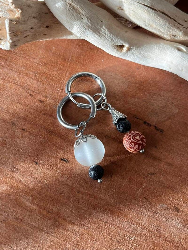 Boucles d'oreilles Upcyclé - Irisée