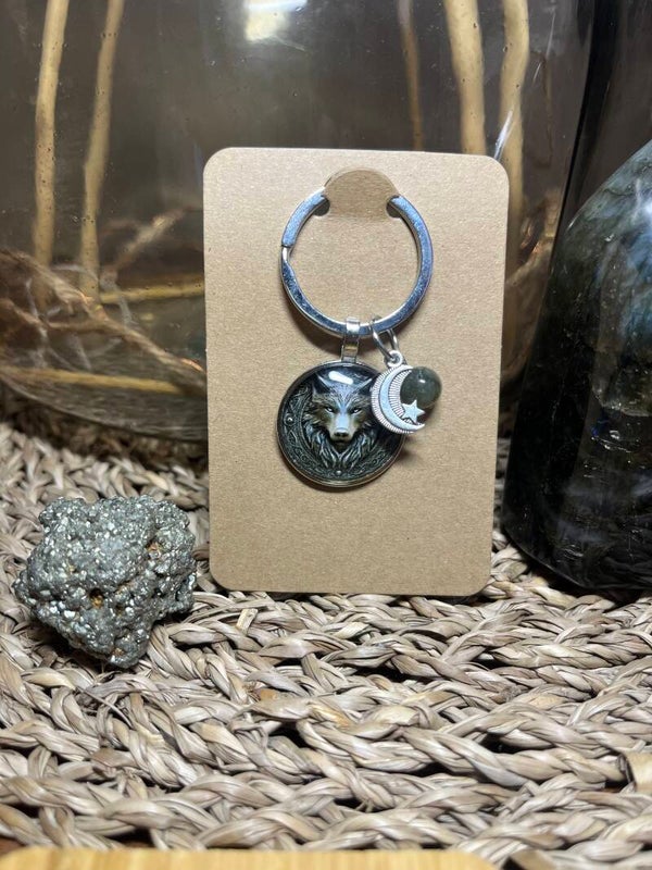 Porte Clef Lune, Labrodite et Loup