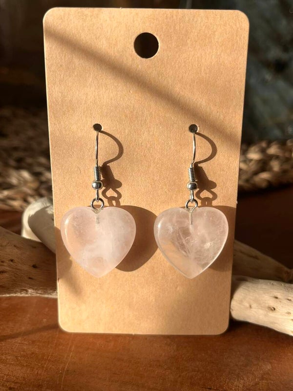 Boucles d'oreilles - Quartz Rose