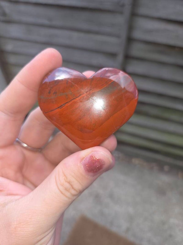 Red jasper heart