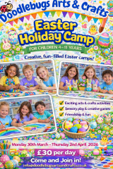 Poster showing details of Easter Camp 2026