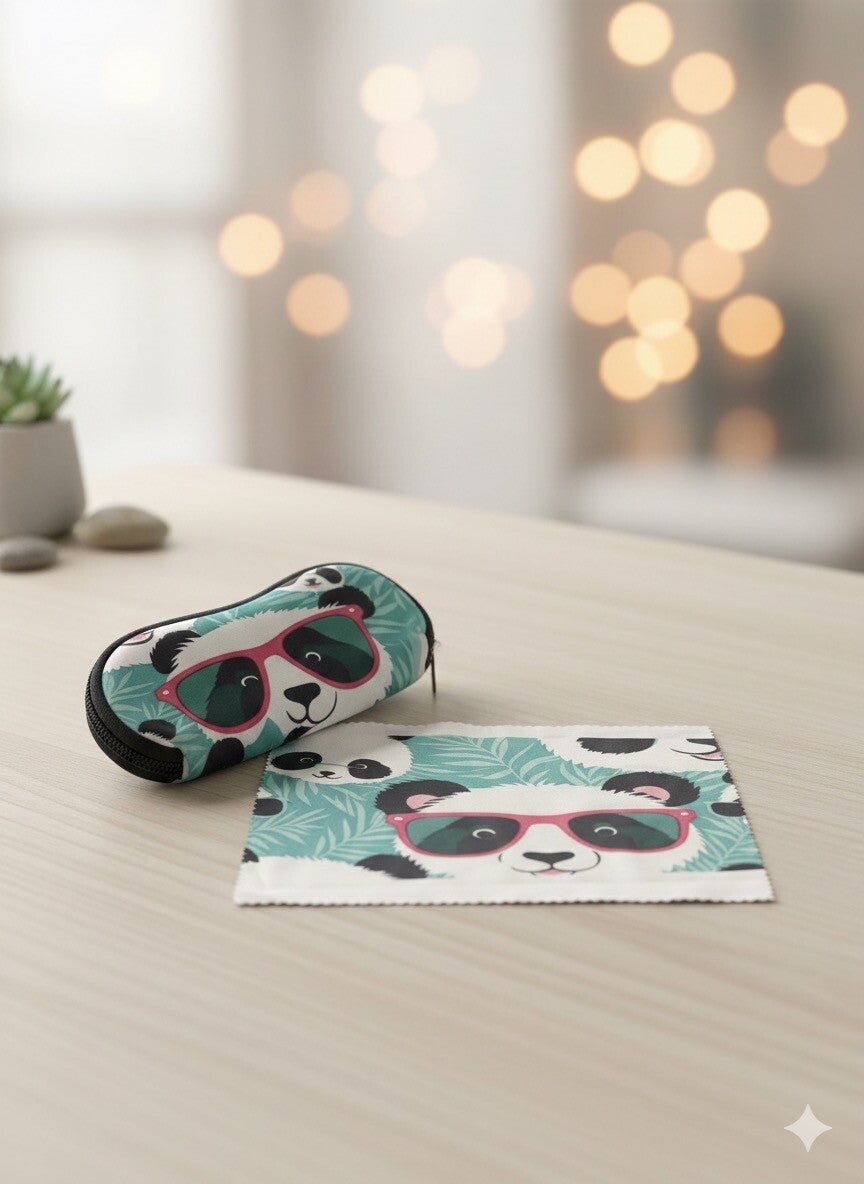 etuis lunette panda + sa lingette