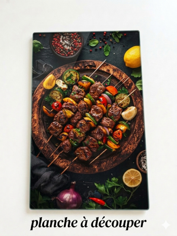 Planche à découpe en verre