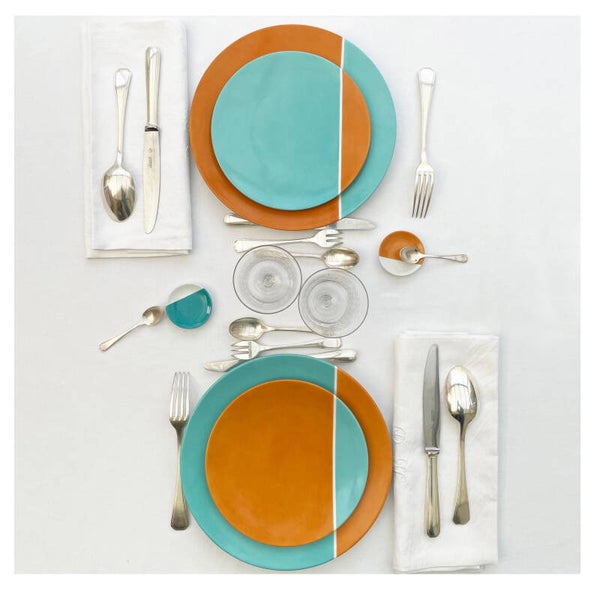 TERRA "Terre et Ciel" : 2 grandes assiettes+ 2 petites assiettes assorties