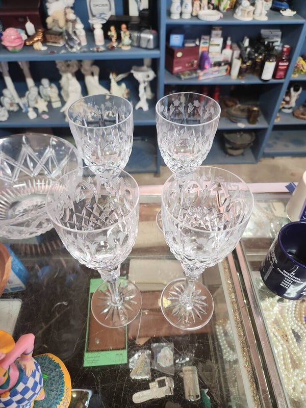 Vintage set of 10 Rogask Crystal "Queen" Goblets