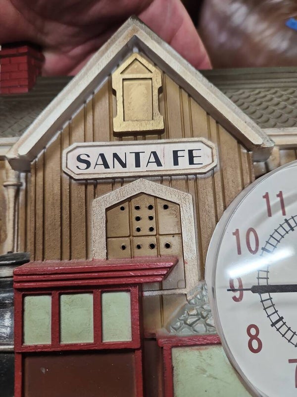 Vintage Eleco Quartz Santa Fe Train Wall Clock