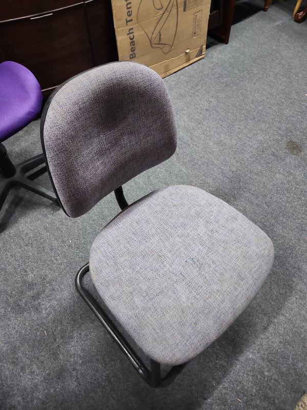 Gray None Rolling Office Chair