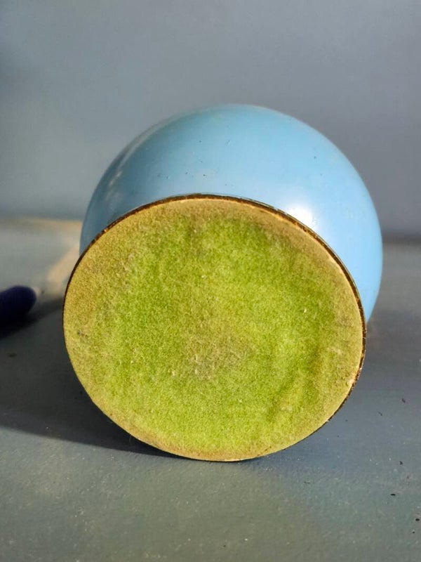 Vintage Blue Orb Ashtray
