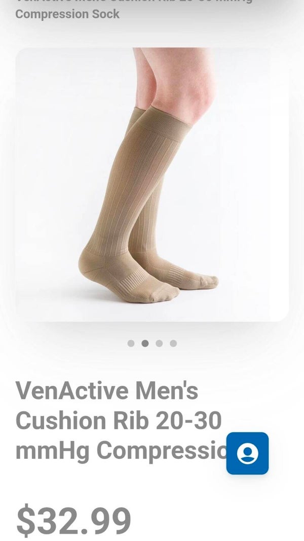 VenActive Men's Cushion Rib 20-30 mmHg