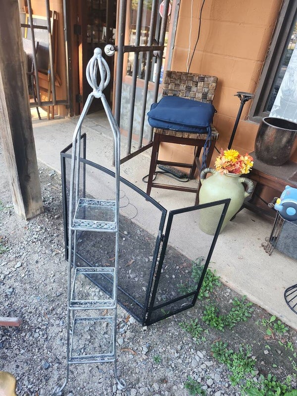 3 Tier Metal and Glass Stand