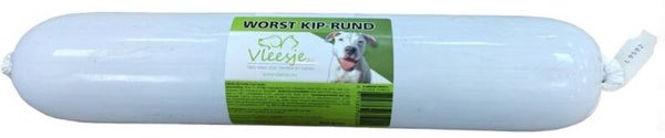 Gestoomde worst Kip/Rund compleet 800 gram