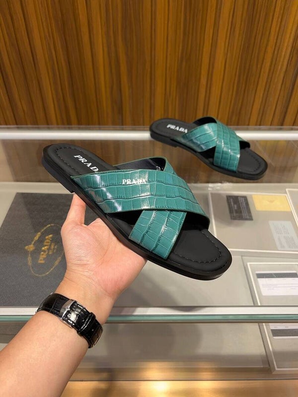 Prada Crocs Crisscross Sandals for Men's