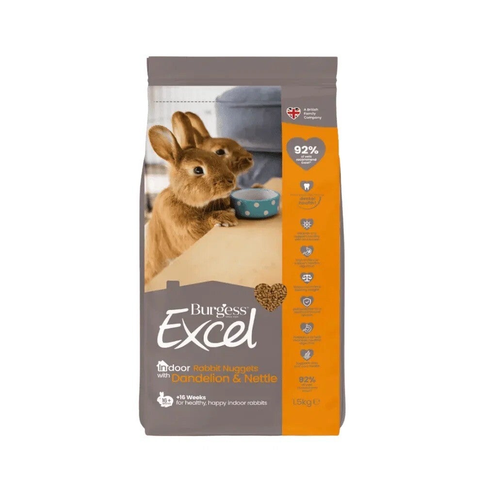 Burgess Excel Indoor Rabbit Nuggets with Dandelion 1.5kg