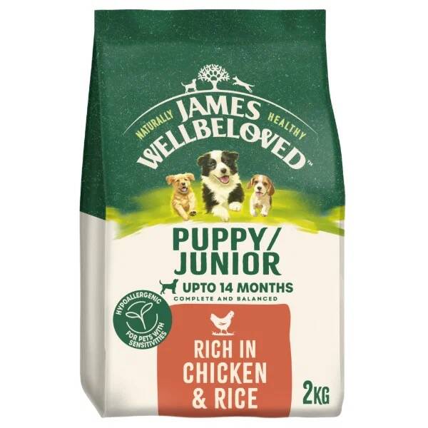 James Wellbeloved Puppy/Junior Chicken & Rice 2kg