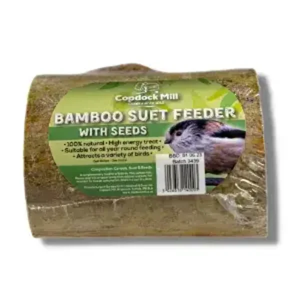 CM Bamboo Suet Feeder with Seeds