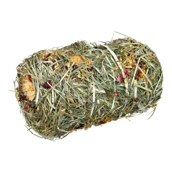 Trixie Hay Bale with Flower Mix