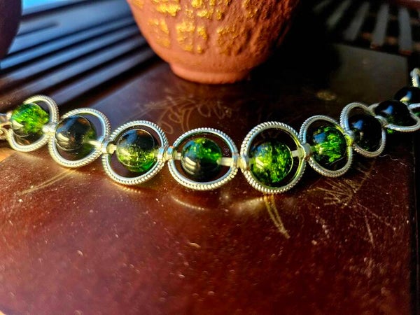 Armband grüne Galaxie