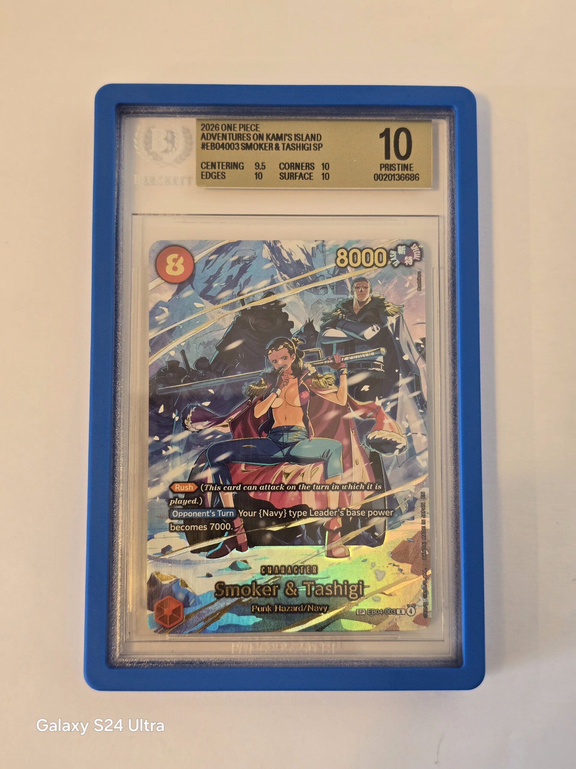 BGS 10 - 2026 One Piece OP15-EB04 Adventure on Kami's Island 003 Smoker & Tashigi Special Alternate Art - EB04-003
