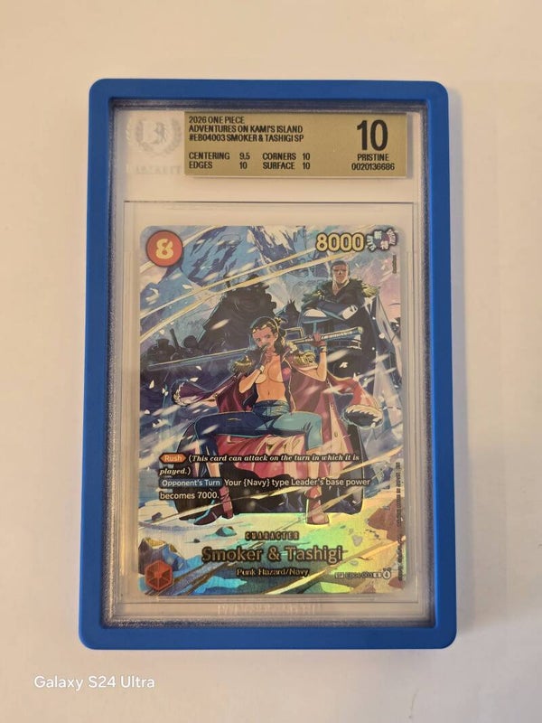 BGS 10 - 2026 One Piece OP15-EB04 Adventure on Kami's Island 003 Smoker & Tashigi Special Alternate Art - EB04-003