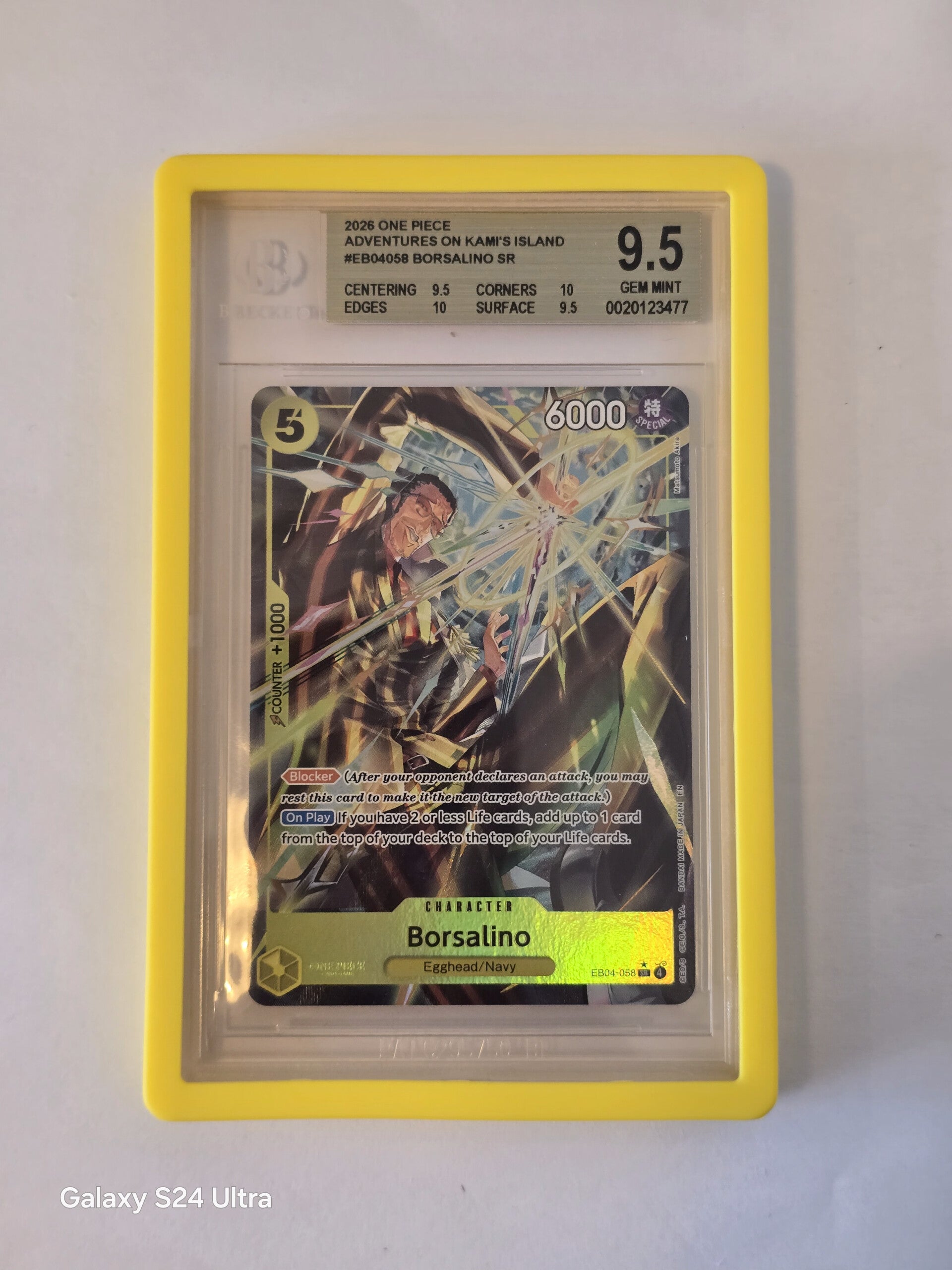 BGS 9.5 - 2026 One Piece OP15-EB04-Adventure on Kami's Island 058 Borsalino Alternate Art - EB04-058