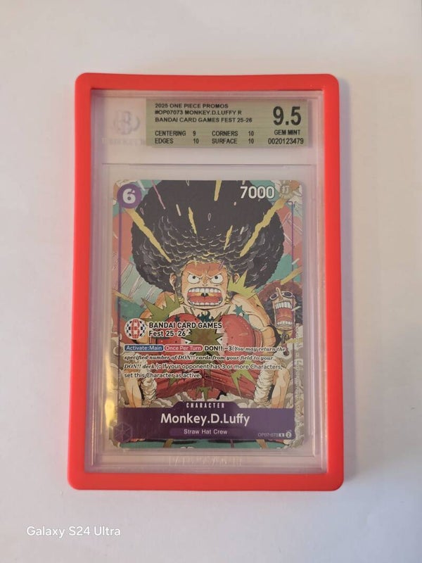 BGS 9.5 - 2025 One Piece Promos 073 Monkey D.Luffy Bandai Card Games Fest 25-26 - OP07-073