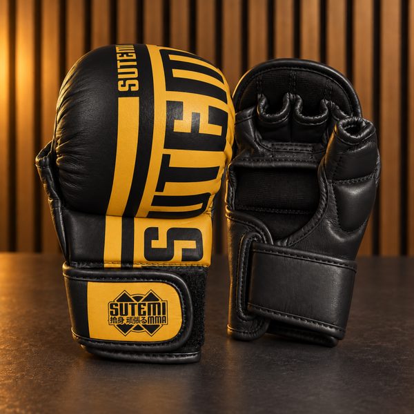Guantillas MMA mustard/black