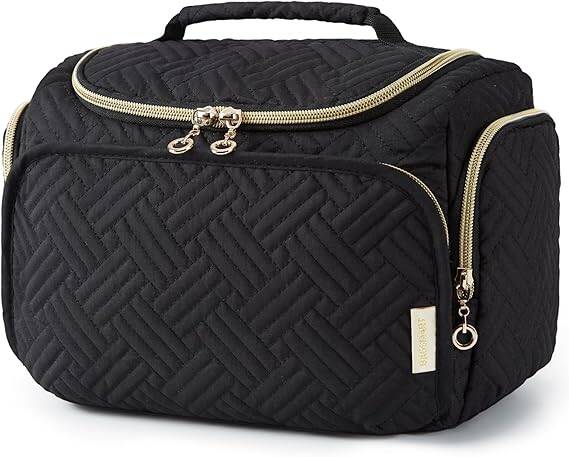 BLACK TRAVEL TOILETRY BAG