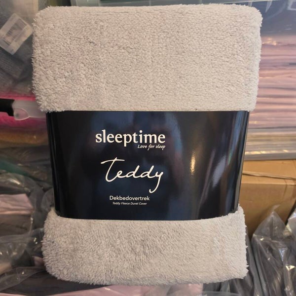 Sleeptime Teddy Grey Dekbedovertrek 200x200 cm