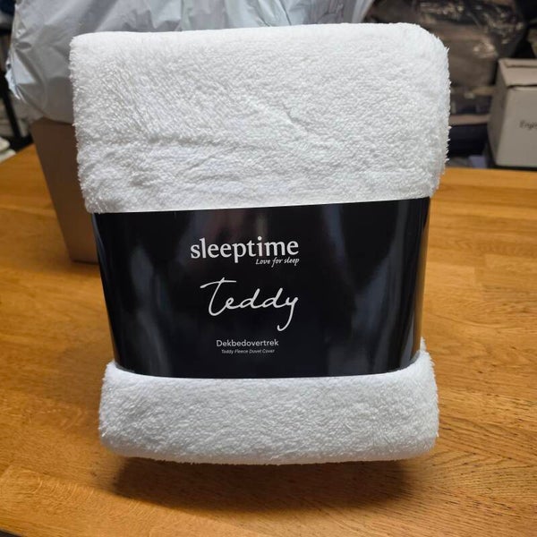 Sleeptime Teddy White Dekbedovertrek 240x200 cm