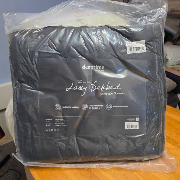 Lazy dekbed Black/Antraciet 200x200 cm