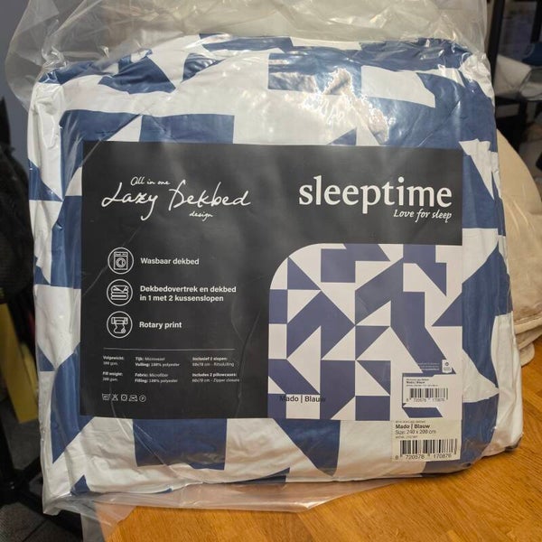 Lazy Dekbed Mado/Blauw 240x200 (incl. kussenslopen)