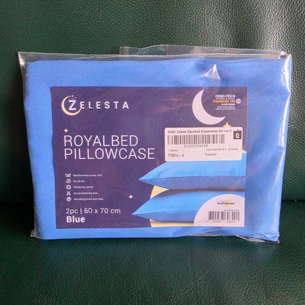Zelesta Royalbed Kussenslopen Blue – 2‑Pack 60x70 cm