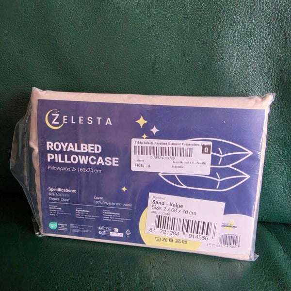 Royalbed Kussensloop Sand – Beige 60×70 cm