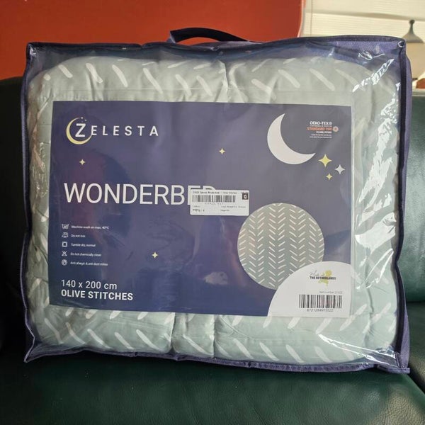 Zelesta wonderbed olive stitches 140x200 cm
