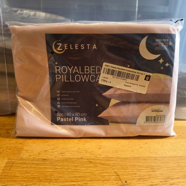 Zelesta Royalbed Kussenslopen Pastel Pink 80x80 cm – 2 Stuks
