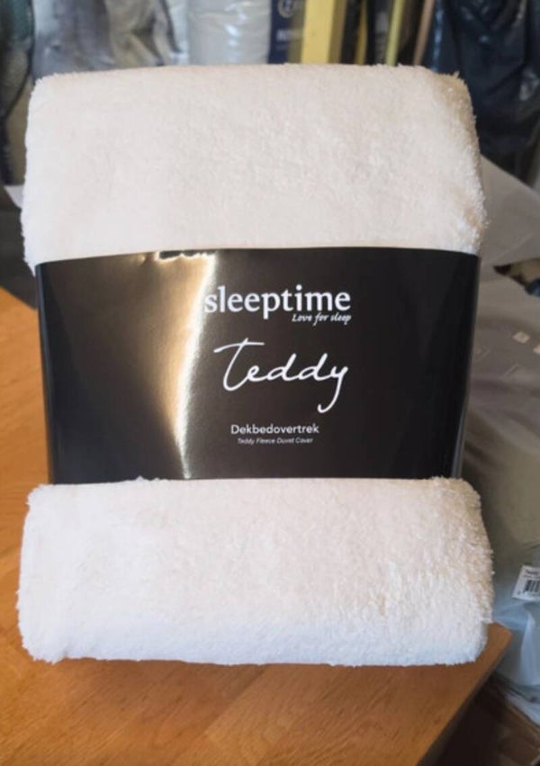 Sleeptime Teddy Crème Dekbedovertrek 240x200 cm