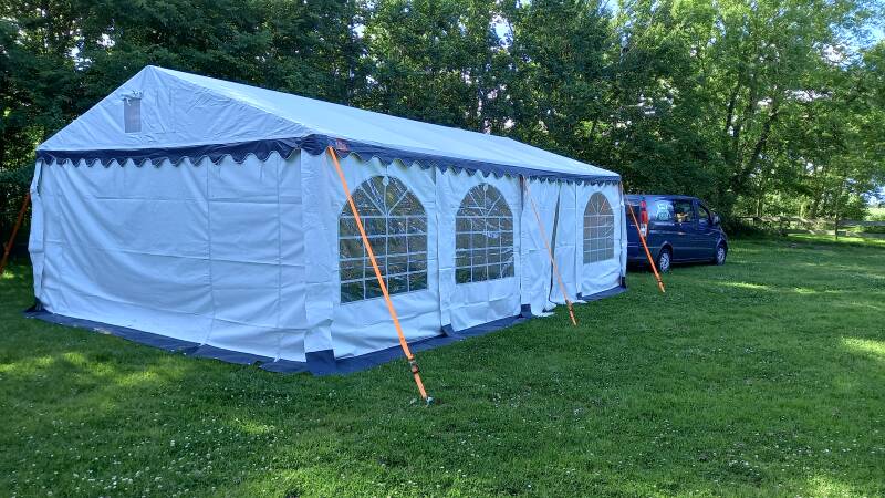 Partytent 5x4 meter met pvc zeil. 